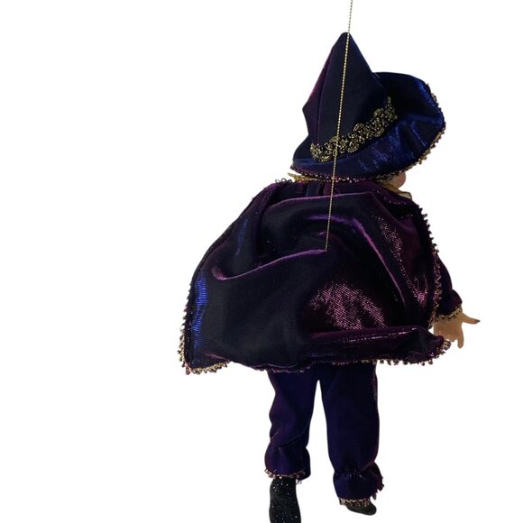 Vtg Kurt Adler Jacqueline Kent Purple Passion Witch Hanging Decor Halloween - Picture 2 of 11